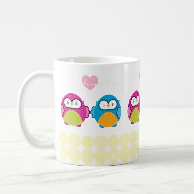 OWL LOVE :: bright girl + boy Coffee Mug (Left)