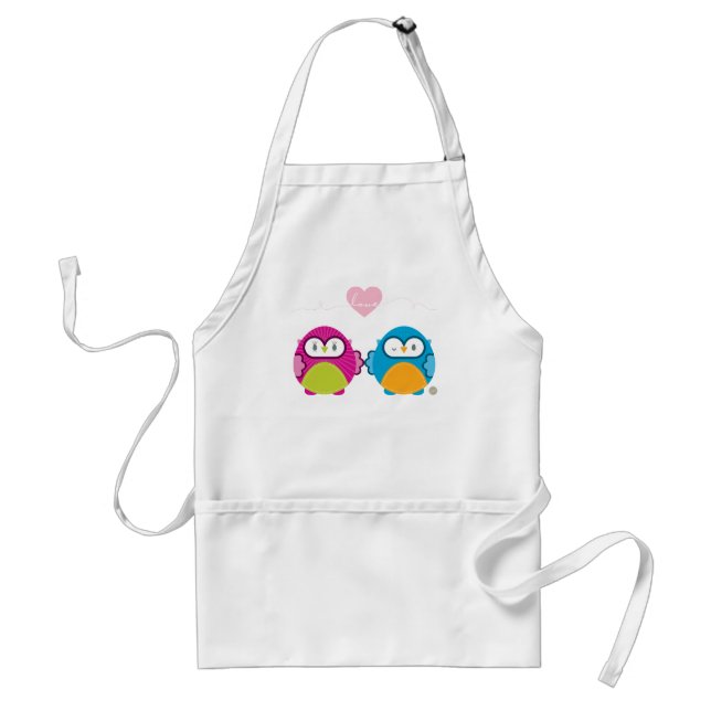 OWL LOVE :: bright girl + boy Standard Apron (Front)
