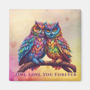 Owl Love You Forever-Colorful Owls-Valentine's Day Magnet