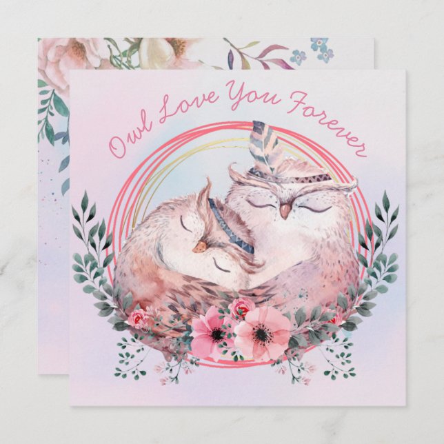 Owl Love You Forever Holiday Card (Front/Back)