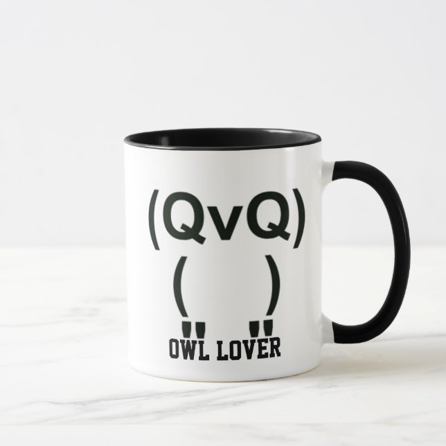 Owl Lover Computer Symbol Mug (Right)