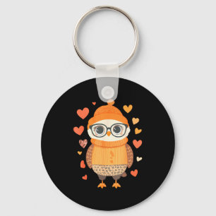 Owl Lover Heart Girls Valentine’s Day Women Owl  Key Ring