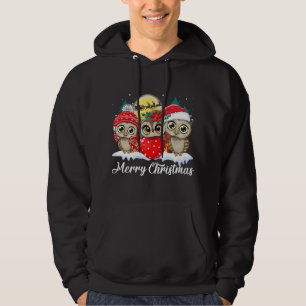 Owl Lover Merry Christmas Funny Owls Ugly Christma Hoodie
