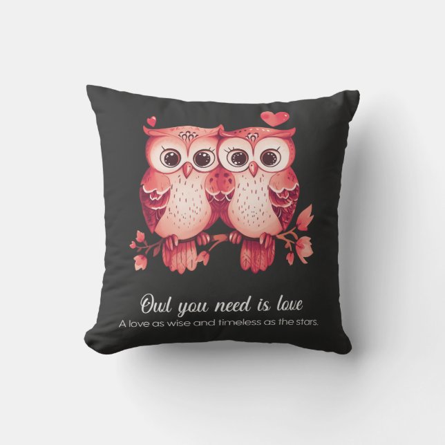 Owl Lovers - Valentines Day special Cushion (Front)