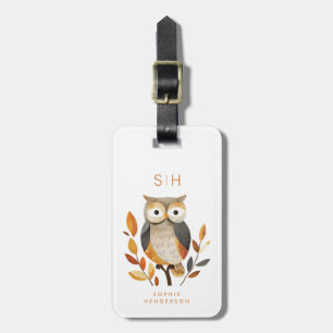 Owl Luggage Tag