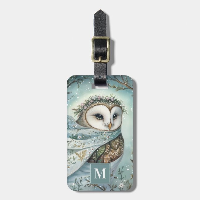Owl Luggage Tag (Front Vertical)