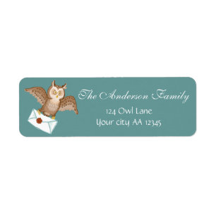 Owl mail adress return address label