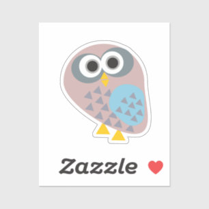 Owl mauve grey blue
