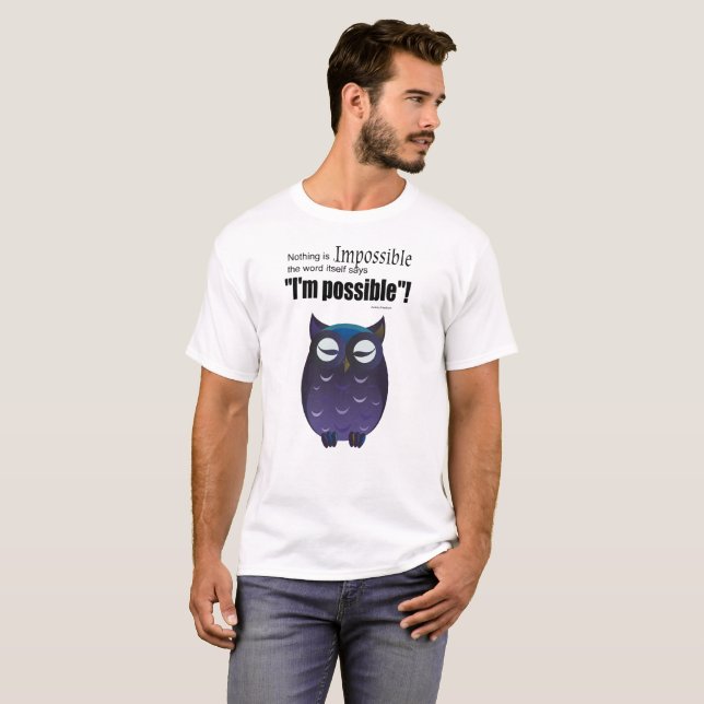 Owl Men's Basic Dark T-Shirt (Front Full)