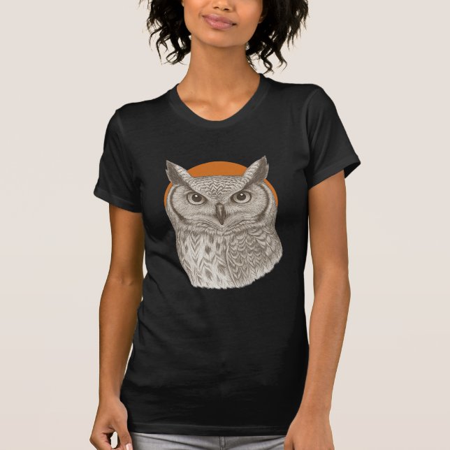 Owl Moon Graphic Women’s T-Shirt (Front)