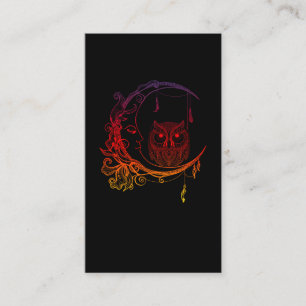Owl Moon Spiritual Nature Birdwatching Love Birds Business Card