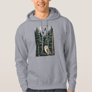 Owl Moonlit Forest Wildlife Hoodie