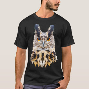 Owl Motive  Proud Owl in Polygon Style  WPAP Owl P T-Shirt