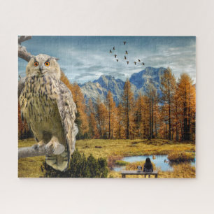 Owl Mountain Fall Foliage Jigsaw Puzzle