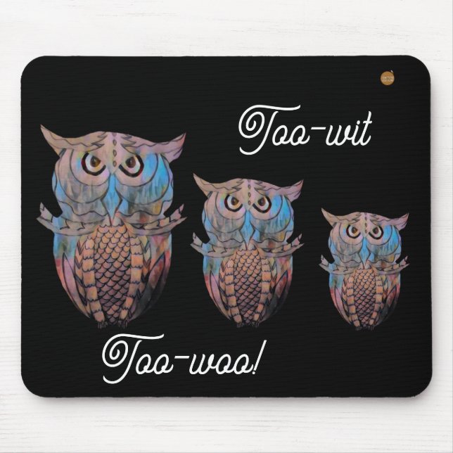 Owl mouse-mat. mouse pad (Front)
