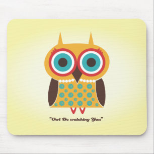 owl mouse pad