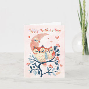 Owl Mum And Baby Love Mothers Day Card