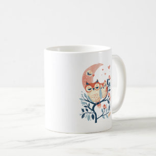 Owl Mum And Baby Love Mothers Day Card Coffee Mug