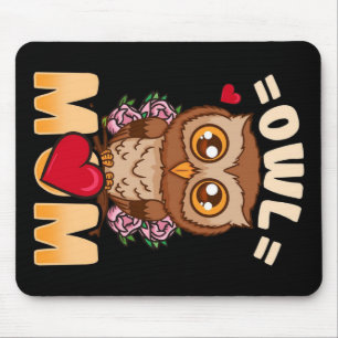 Owl Mum Gift For Owner Owl Mum Mouse Pad