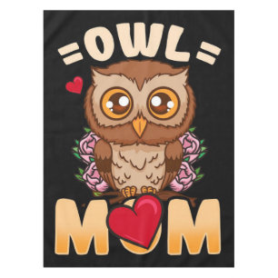 Owl Mum Gift For Owner Owl Mum Tablecloth