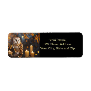 Owl Mystical Magical Enchanting Return Address Label