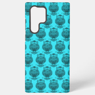 Owl (neon blue) - Samsung Case