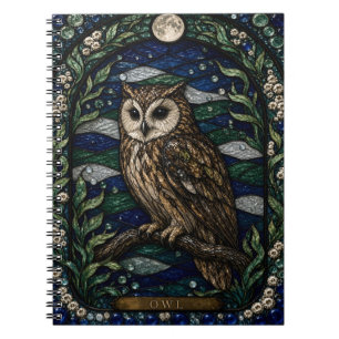 Owl Night Canopy Illumina Stained Glass Notebook