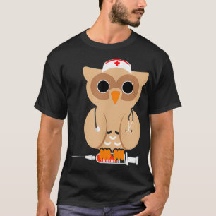 Owl Nurse Funny Medical Themed Bird  T-Shirt