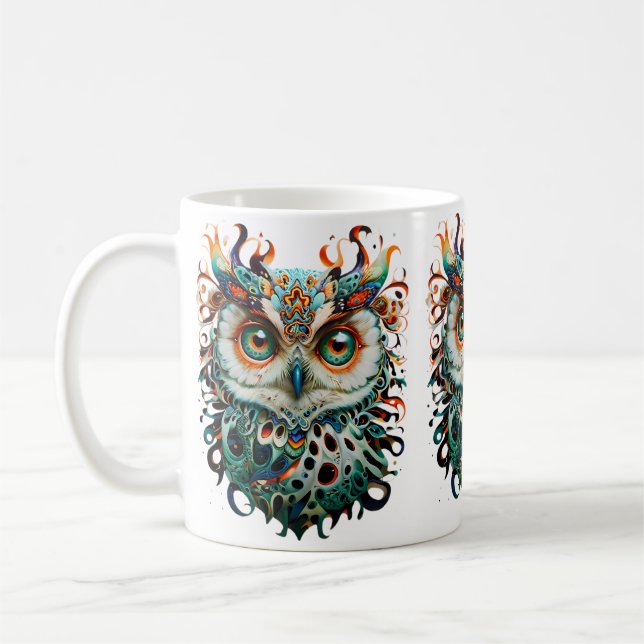 Owl of Wisdom Inspirational coffee mugs (Left)