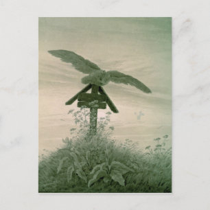 Owl on a Grave, 1836-7 Postcard