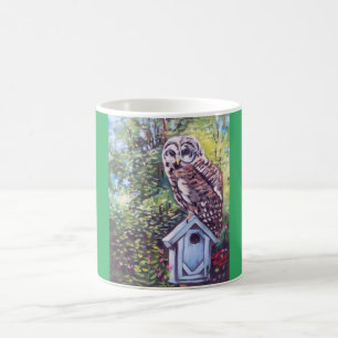 Owl on Birdhouse Mug