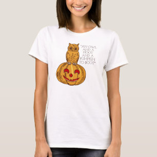 Owl on Pumpkin T-Shirt