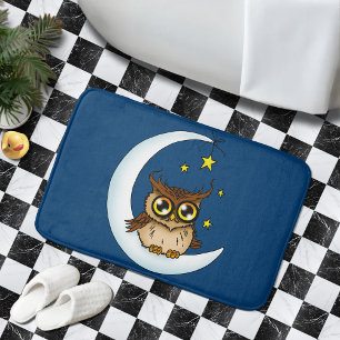 Owl on the Moon Bath Mat