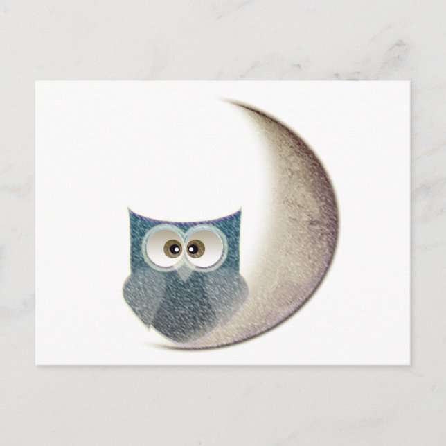 Owl on the Moon Postcard (Front)