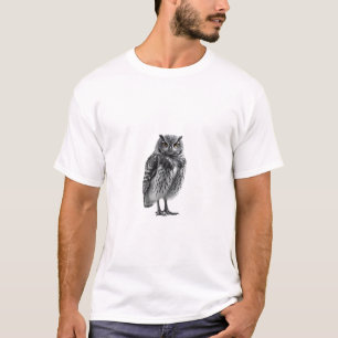 Owl on White - Wisdom Symbol Tee