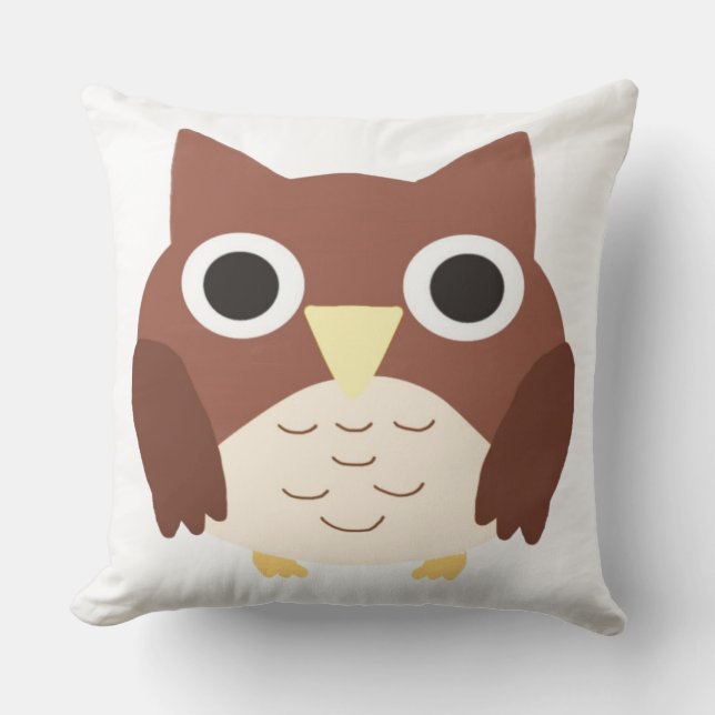owl painting art cushion (Front)
