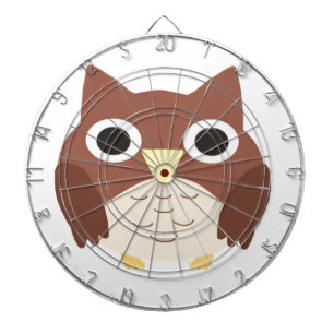 owl painting art dartboard