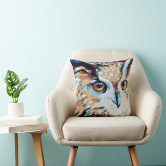 Owl Painting - Gift for Animal Lovers Cushion