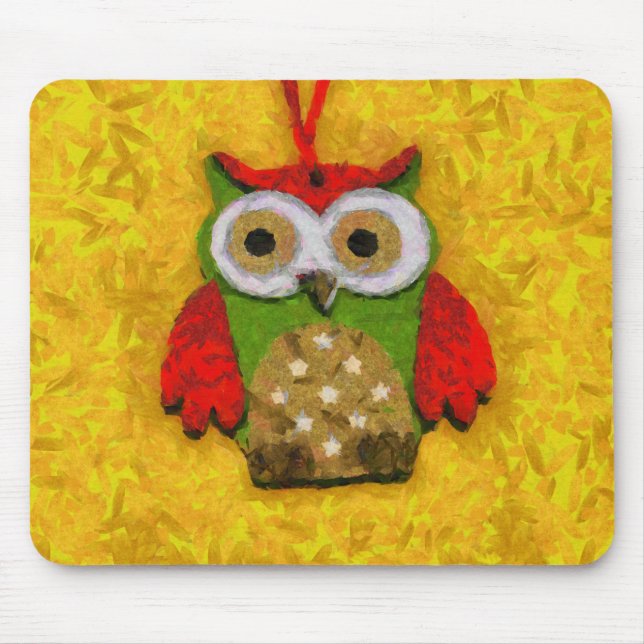 Owl painting mouse pad (Front)