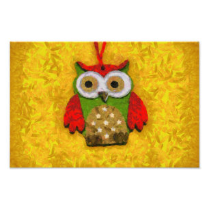 Owl painting photo print