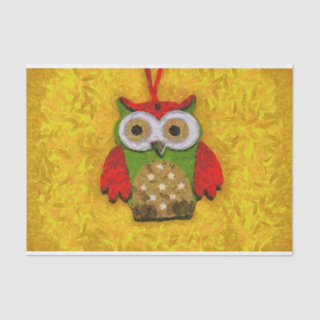 Owl painting tissue paper (Front)