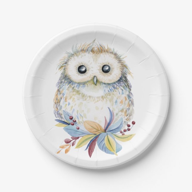 Owl Paper Plate (Front)