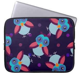 owl pattern background laptop sleeve