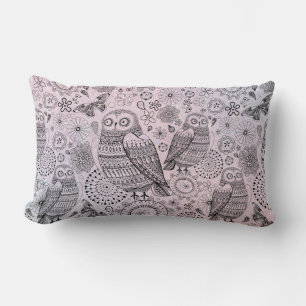 Owl Pattern Lumbar Cushion