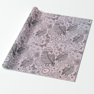 Owl Pattern Wrapping Paper