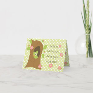 Owl Peeks Out the Tree Card