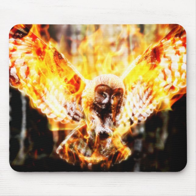 Owl Phoenix Mouse Pad (Front)