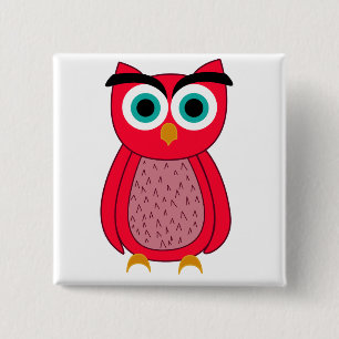 Owl Photo Print 15 Cm Square Badge
