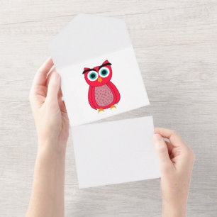 Owl Photo Print All In One Invitation