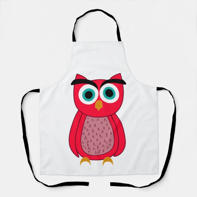 Owl Photo Print Apron (Front)